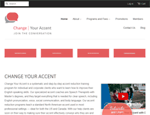 Tablet Screenshot of changeyouraccent.com